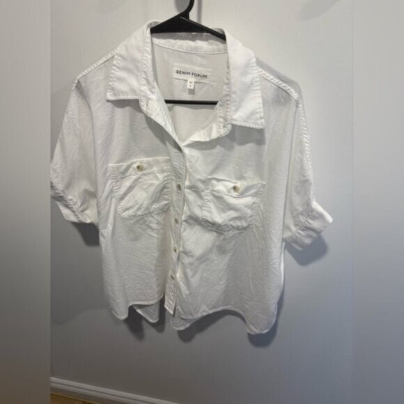 EUC- DENIM FORUM THE JANE SHIRT -100% cotton- Small- oversized - Picture 3 of 8